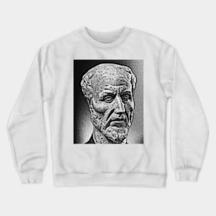 Plotinus Black And White Portrait | Plotinus Artwork 3 Crewneck Sweatshirt